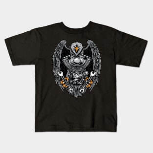 eagle biker society Kids T-Shirt